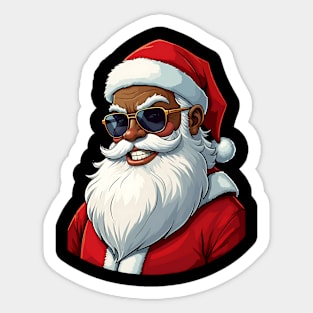 Black Santa Sticker